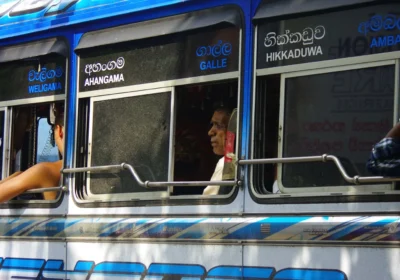 a local bus on the Galle road, the everyday face of sri lanka bus travel