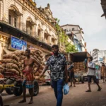 Sri Lanka currency in daily use at Pettah market in Colombo
